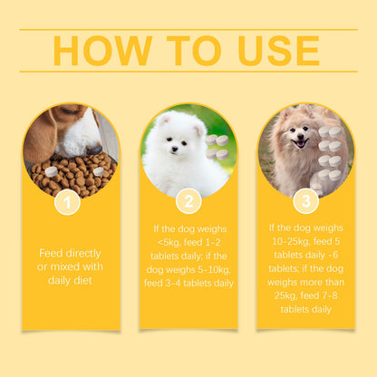 Dog Multi-Dimensional Fish Oil Tablet Pet Dog Hair Care Moisturize Skin Care Pet Health