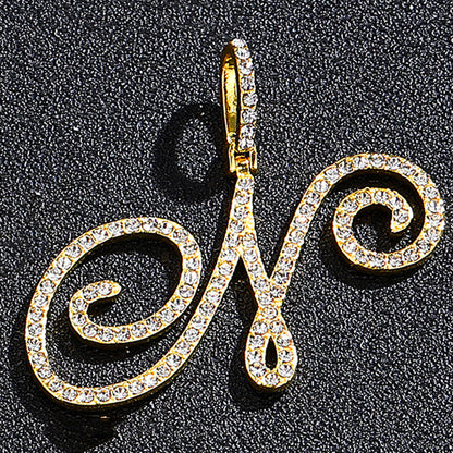 Hip hop accessories grass letter pendant melon seed buckle Cuban chain accessory