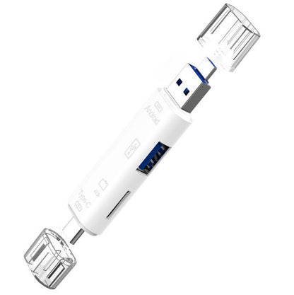Type-C Micro USB to OTG Hub Adapter with TF Card Reader