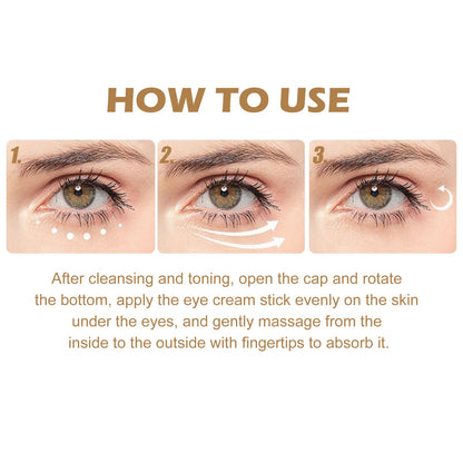 Retinol Eye Cream Stick Reduces Eye Bags, Dark Circles And Wrinkles, Moisturizes And Tightenes The Skin Around The Eyes