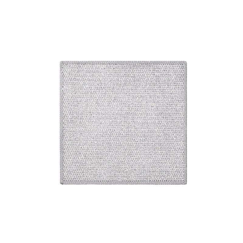 Steel Wire Dishcloth for Home Use, Non-Greasy Steel Wool Scrubbing Cloth, Kitchen Cleaning Cloth, Easy to Clean Silver Wire Rag