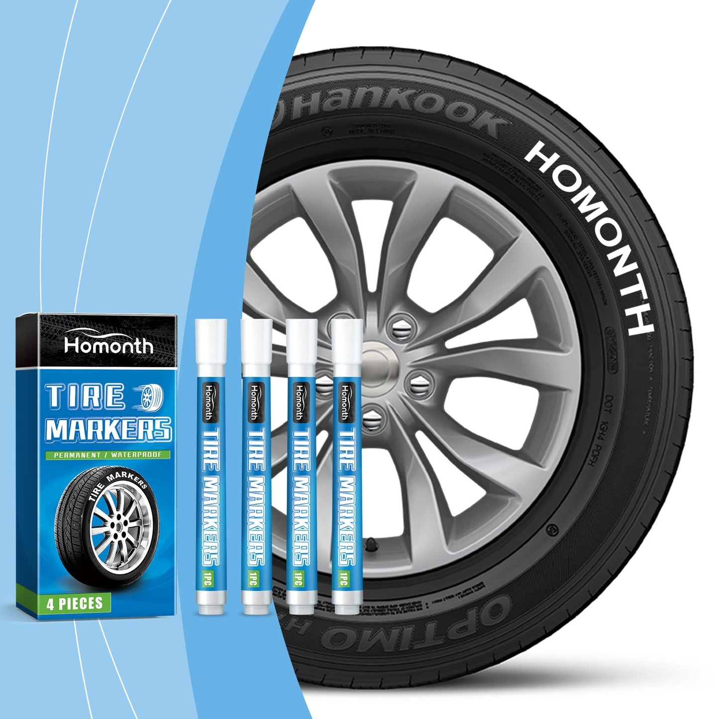 White Tire Paint Pen Car Tire Paint Pen Does Not Fade Color Creative Diy Oil Pen