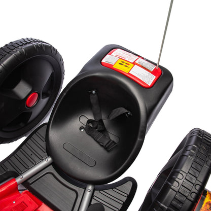 12V Kids Ride On Electric Toy,2WD,16'' exaggerated wheel,Dual handle control for 360 degree flexible steering and rotation