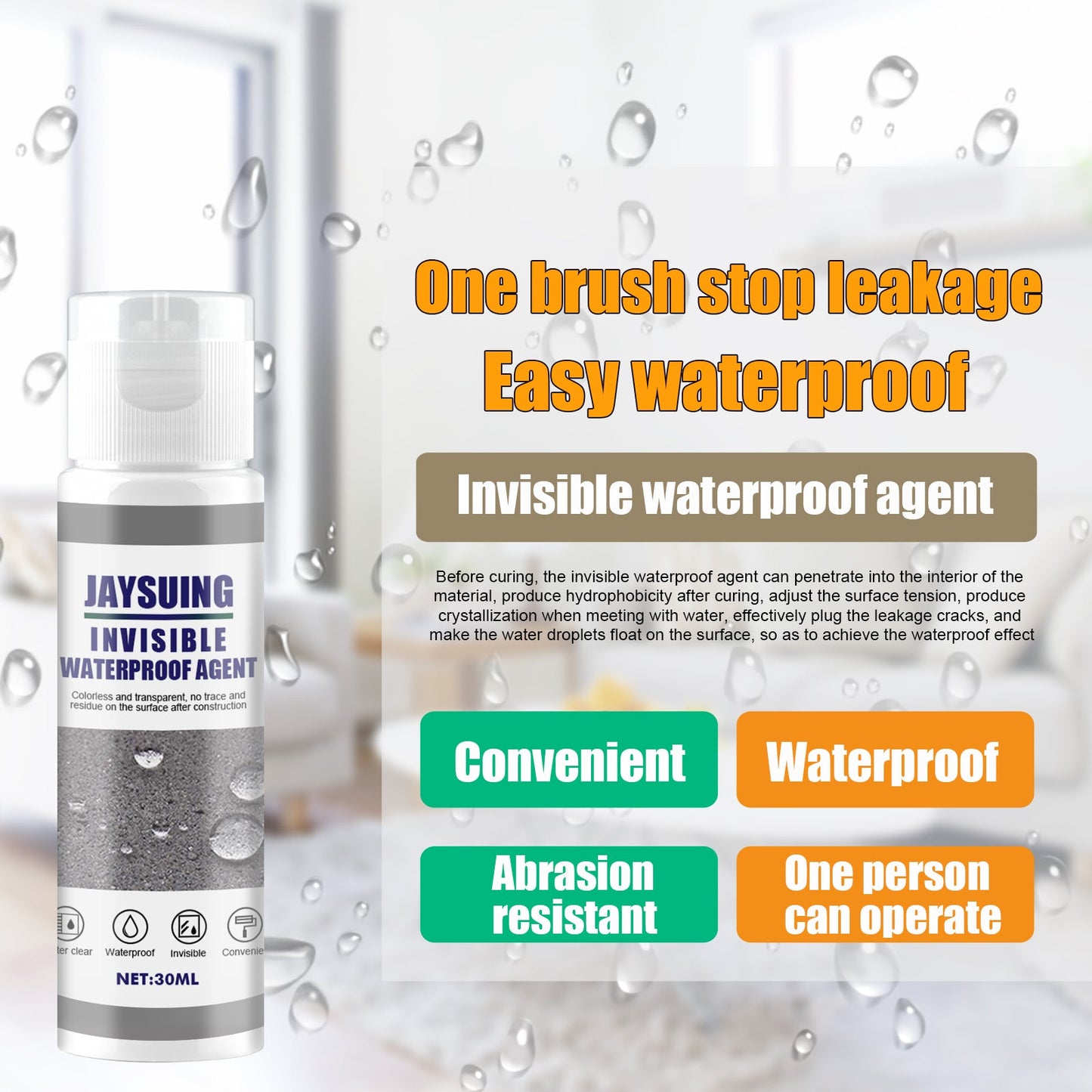 Waterproof And Leak Repair Material Self-Spraying External Wall Roof Leak-Blocking Waterproof Adhesive Paint