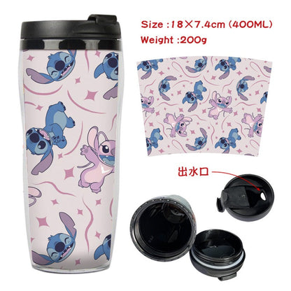 Stitch Stitch animation peripheral double-layer insulated plastic cup two-dimensional cartoon tea cup cold water kettle water cup