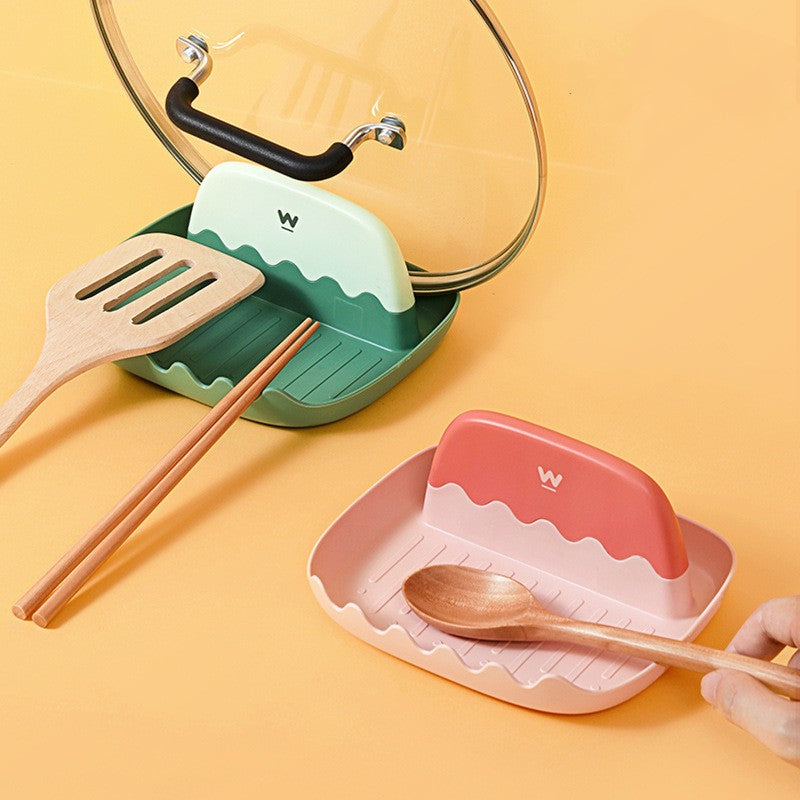 Bowl shovel holder household soup spoon mat chopsticks pot lid storage kitchen storage rack countertop rack