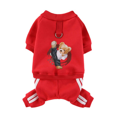 Pet Fleece Kung Fu Bear Dog Clothes