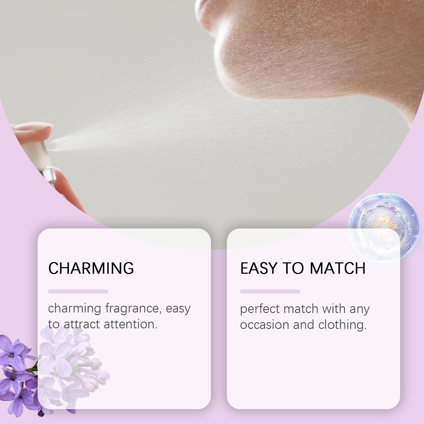 Women's Charm Perfume Lasting Fragrance Fresh Rose Elegant Fragrance Dating Commute Attractive Convenient Perfume