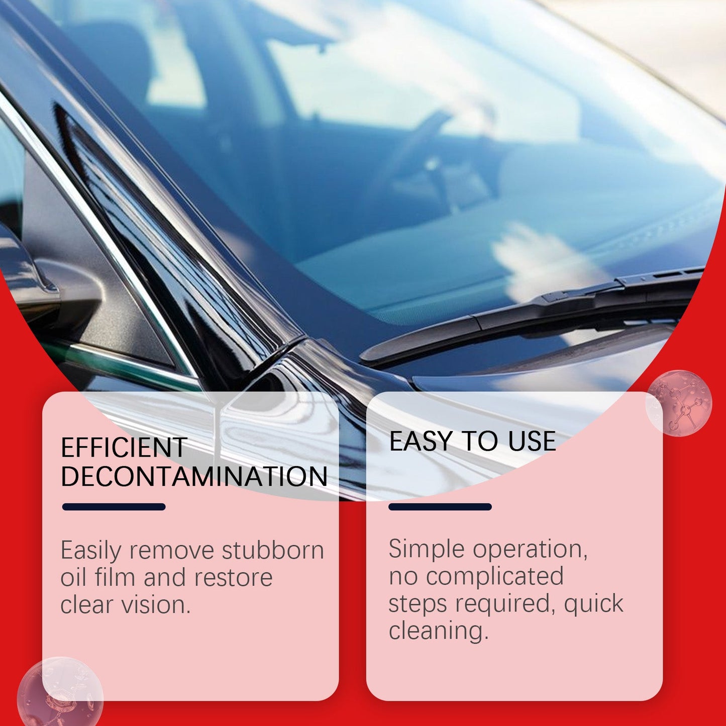 Automotive Glass Oil Film Cleaning Cream, Effectively Clean Glass Stains And Oil Stains Clear Vision