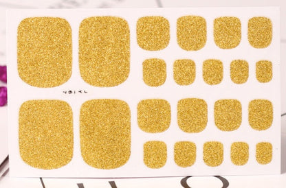 Green Onion Powder Nail Stickers (22 Solid Color)