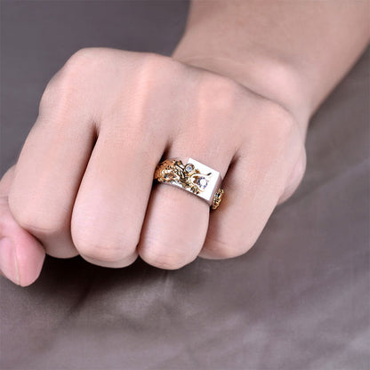 Men's Dragon Zircon Ring