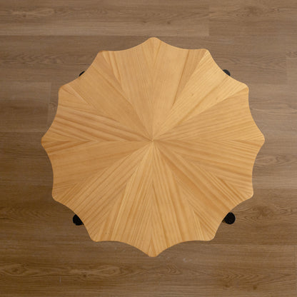 31.5 "Vintage Patchwork Lace Shape Coffee Table Cedar Coffee Table Set (Set of 2)