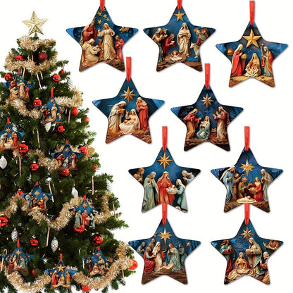 Wooden Christmas Gift Pendant, Tree Decoration