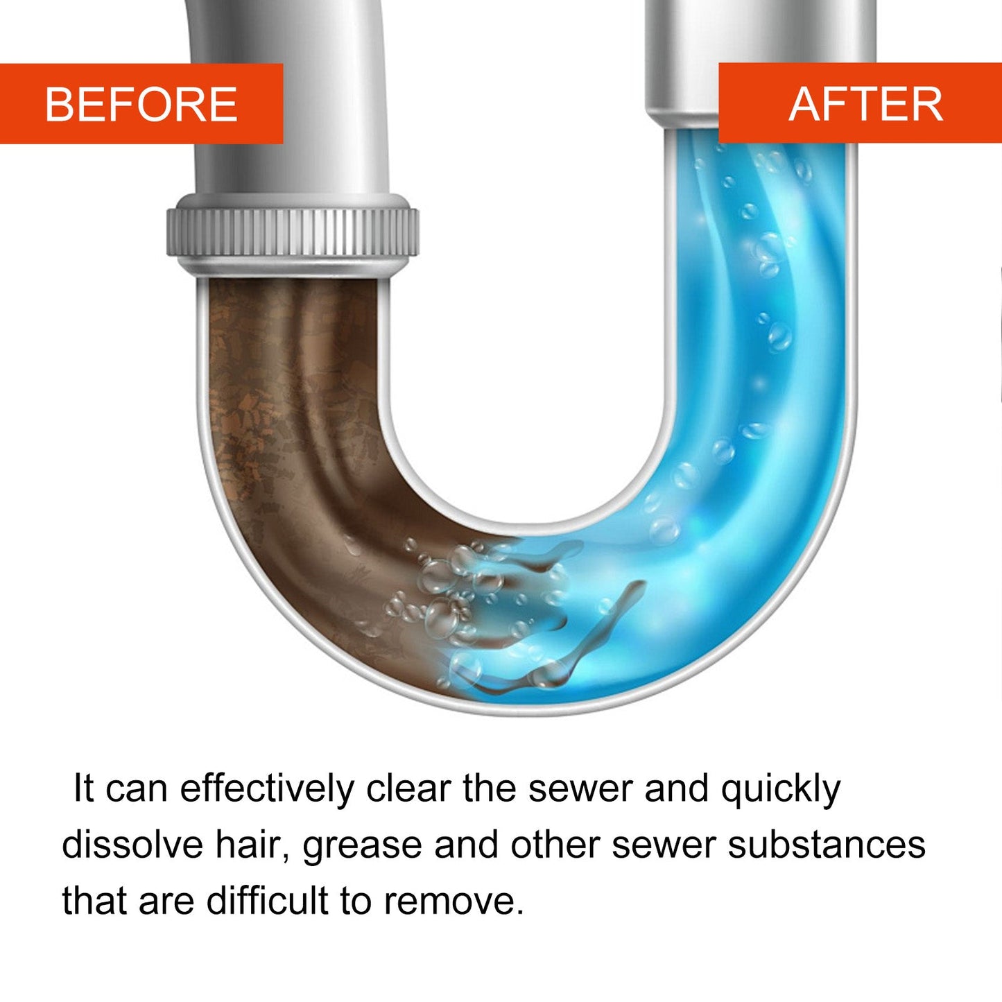 Pipe Dredge Agent, Dissolves The Toilet Toilet Floor Drain Kitchen Sewer Powder Oil Blockage Deodorization