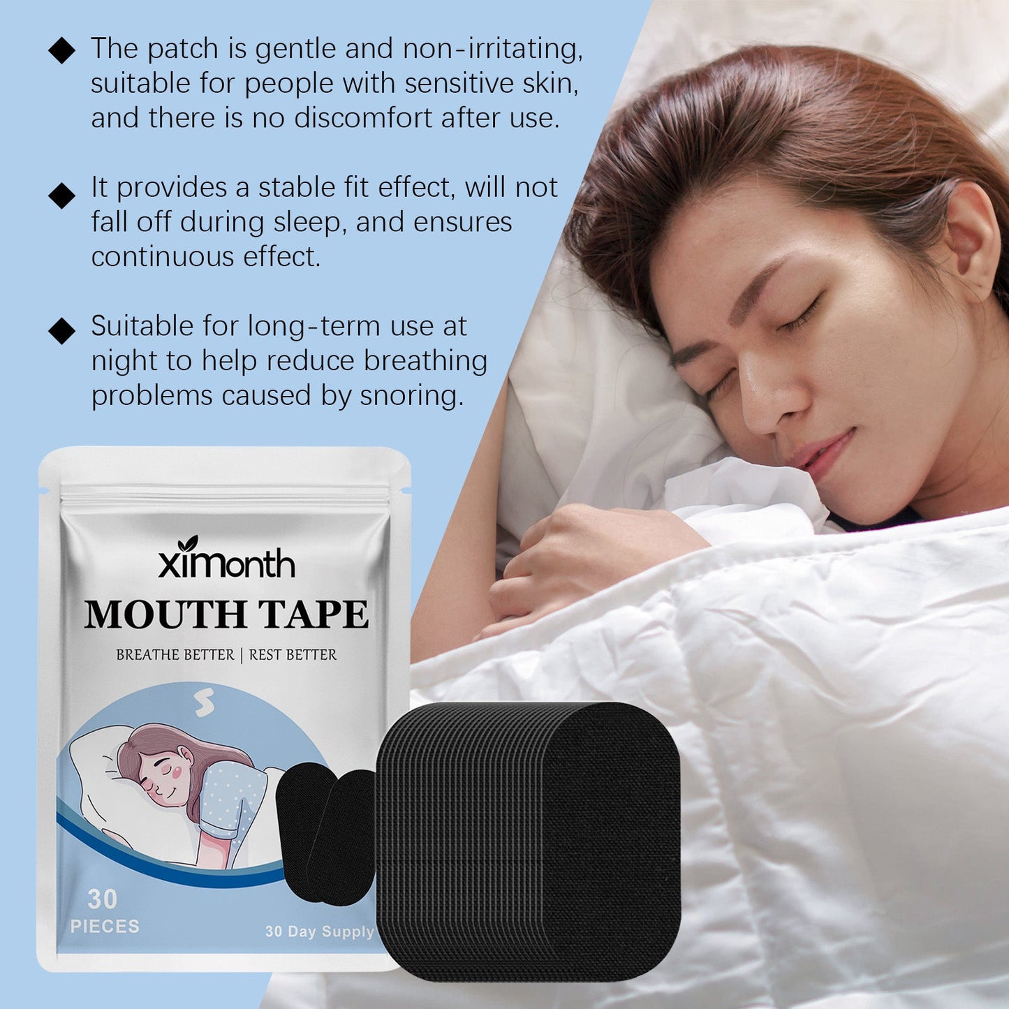 Anti-Snoring Sleep Patch Anti-Snoring Care At Night Physical Ventilation Anti-Snoring Patch