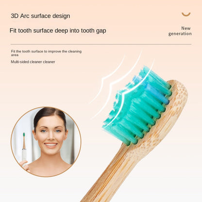 Suitable for Philips electric toothbrush natural bamboo biodegradable bamboo toothbrush head made of bamboo