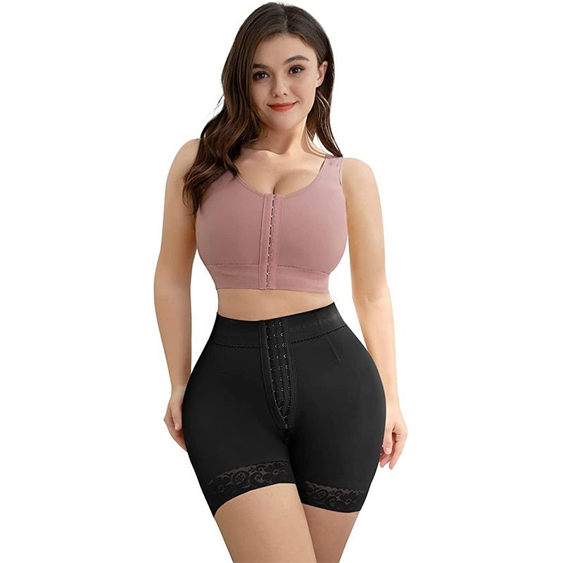 Hip Lifting Abdominal Pants with Zipper