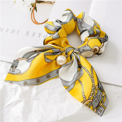 Pearl Bow Hair Rope