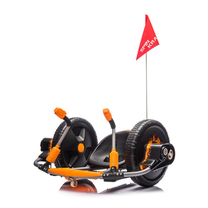 12V Kids Ride On Electric Toy,2WD,16'' exaggerated wheel,Dual handle control for 360 degree flexible steering and rotation