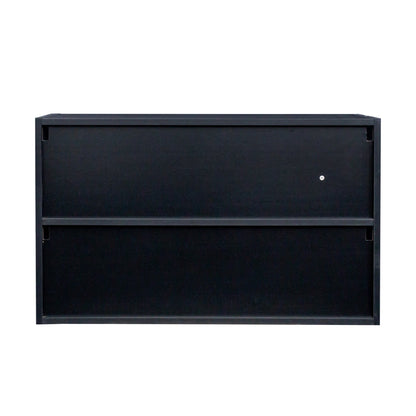 Black Glass Door Shoe Box Shoe Storage Cabinet With RGB Led Light