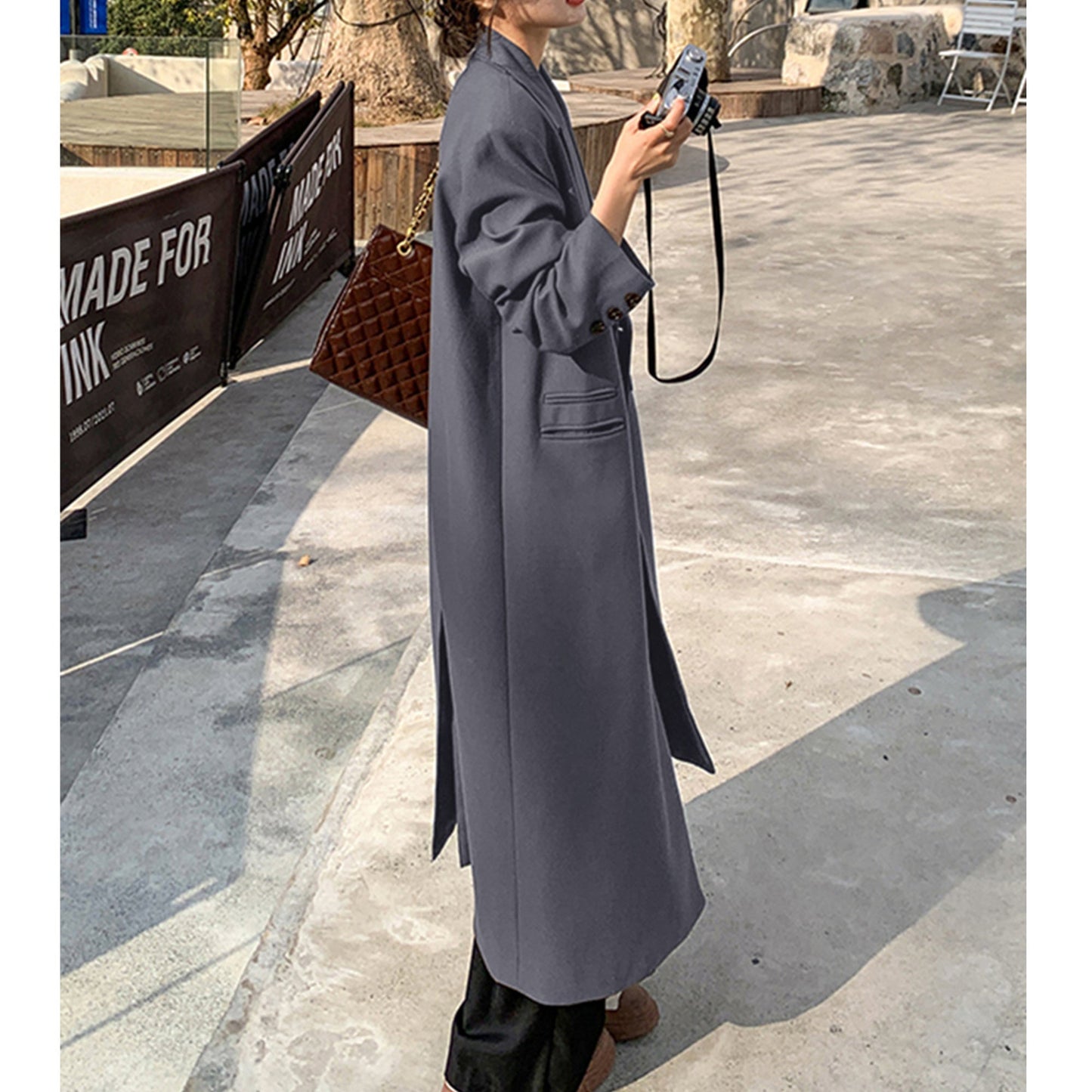 Women's Long Trench Coat, British Style Classic Spring Jacket
