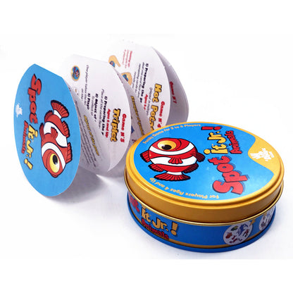 New 4 Version Spot Game it Spot Card Board Game Kids Gift with Metal Box