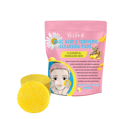 Turmeric Acid Cleansing Pad Gently Cleanses Skin, Lightened Acne Face, Brightened Pores