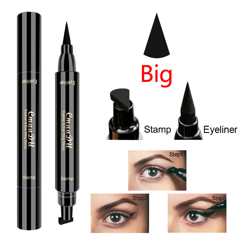 Seal Eyeliner Liquid Pen Quick-Drying Non Smudge Waterproof Eyeliner Double-Ended Eyeliner Beauty Makeup
