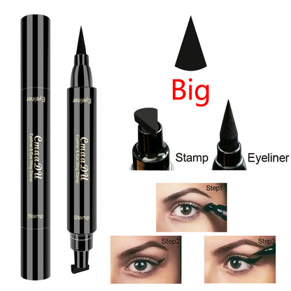 Seal Eyeliner Liquid Pen Quick-Drying Non Smudge Waterproof Eyeliner Double-Ended Eyeliner Beauty Makeup