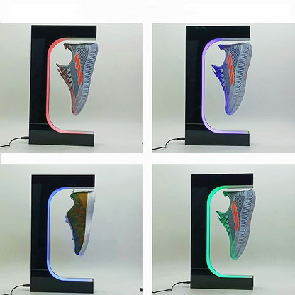 Magnetic levitation acrylic platform desktop advertising rotating display platform Magnetic levitation shoe display rack