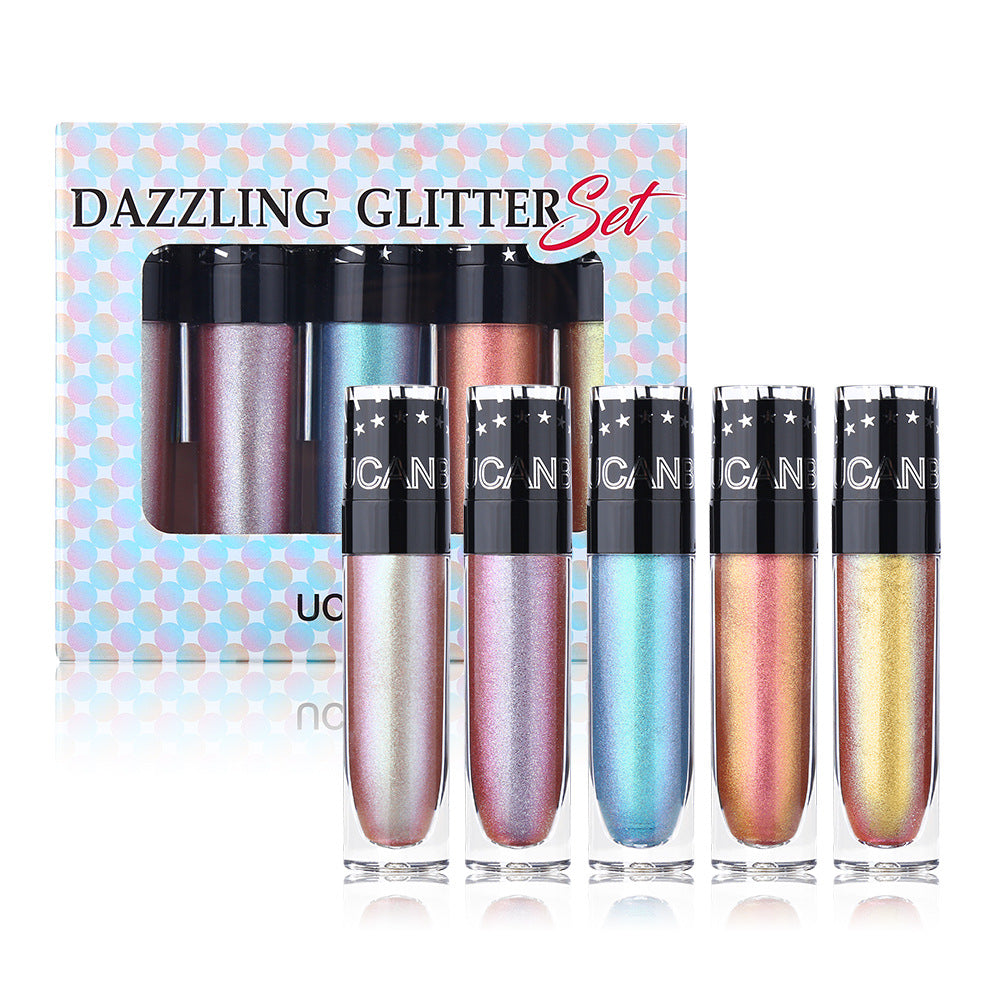 UCANBE New 8 color butterfly pattern diamond flash repair disc chameleon polarized face brightening three dimensional highlight set