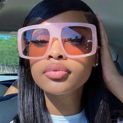 Large Frame Sunglasses Mask New Trend Retro Personality Street Shooting Sunglasses