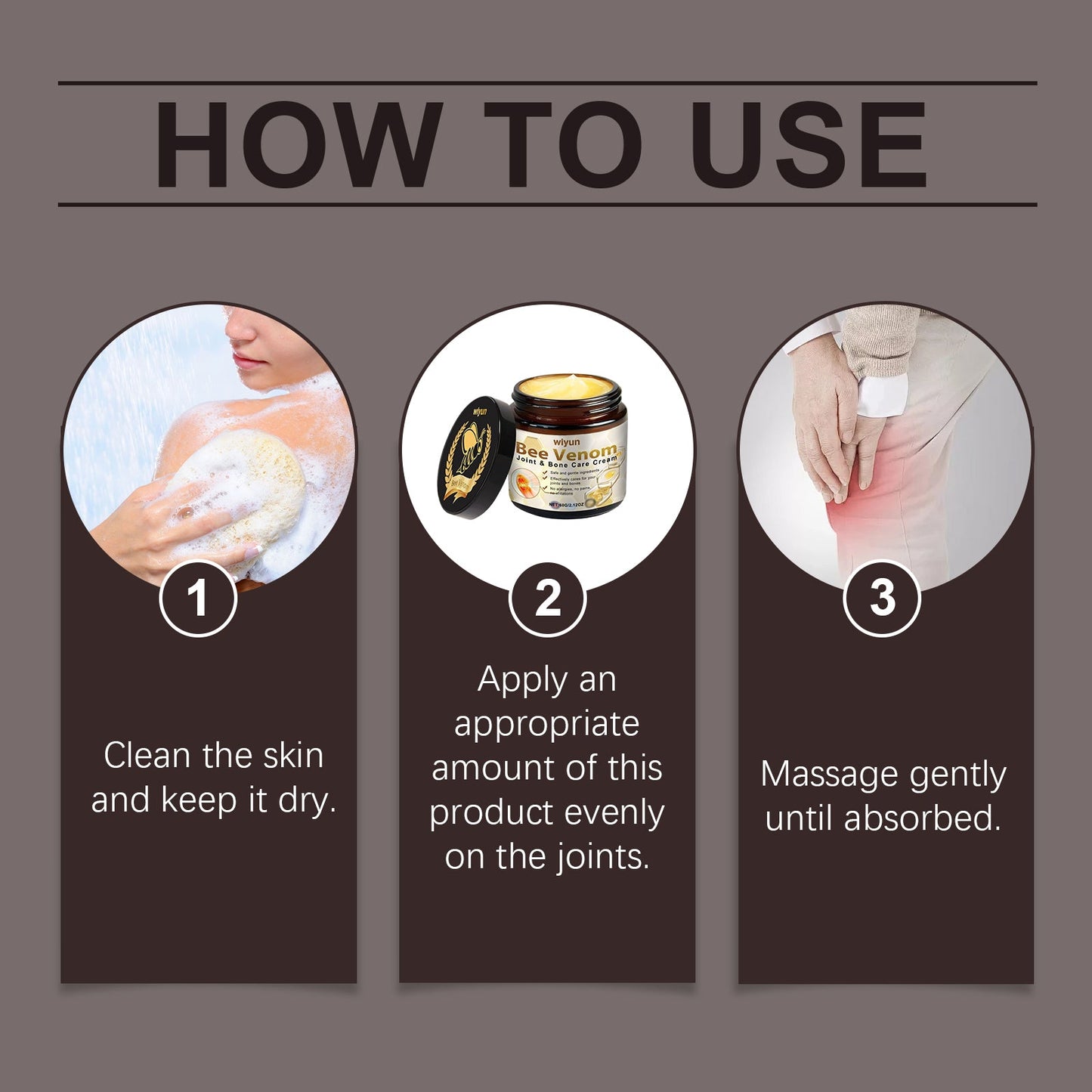 Bee Venom Joint Care Cream Daily Relief Body Joint Muscle Discomfort With Topical Massage Treatment Cream