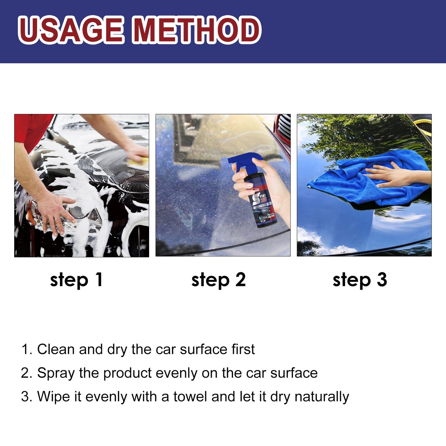 Coating Agent Spray, Maintenance Paint Decontamination Blackening Brightening Automotive Coating Nano Coating Spray