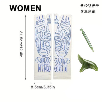 Reflexology Socks Women Foot Massage Meridian Acupoint Reflex Area Acupoint Socks And Foot Acupoint Illustration Socks for Foot
