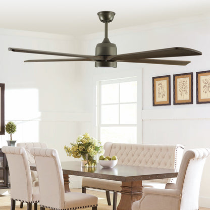 60 "modern wooden ceiling fan with lighting and remote control, 6-speed noiseless reversible DC motor ceiling fan
