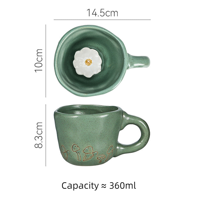 3D ceramic coffee cup with animal creativity and cute ceramic mug inside