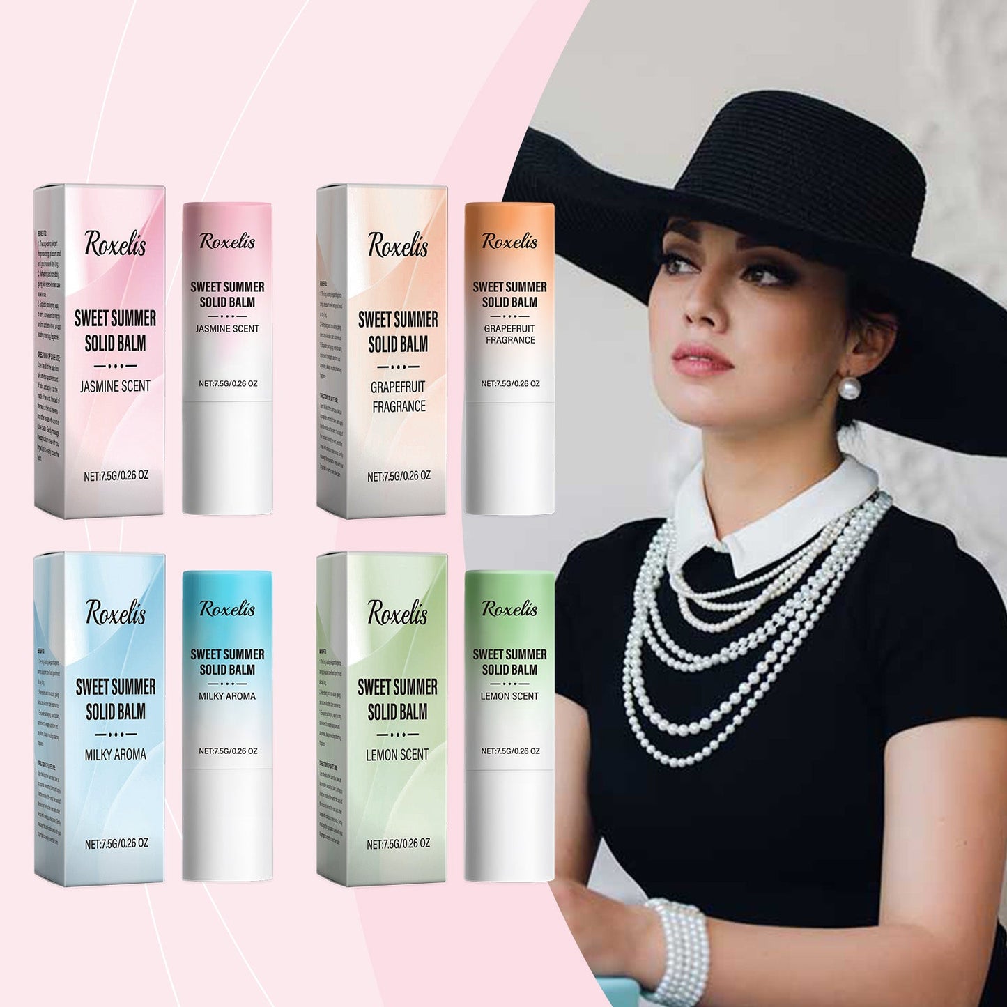 Sweet Summer Solid Balm Series Fresh And Elegant Portable Care Solid Balm With Fragrance And Charm