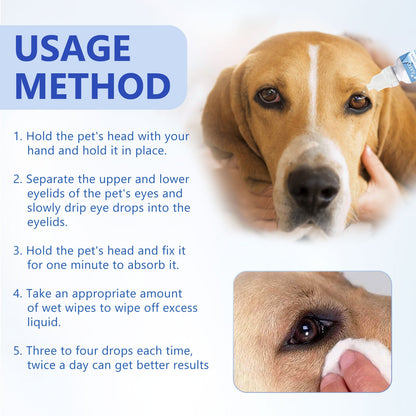 Pet Eye Drops, Cats And Dogs Eye Cleaning Care Pet Eye Wash Tear Stain Remover