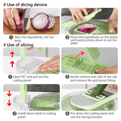 Multifunctional vegetable cutter household kitchen wiper shredder potato shredder radish shredder grater vegetable cutter