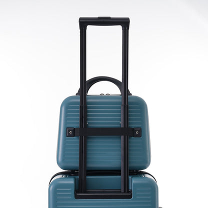 Carry-on Luggage 20 Inch Front Open Luggage Lightweight Suitcase with Front Pocket and USB Port, 1 Portable Carrying Case  Blue