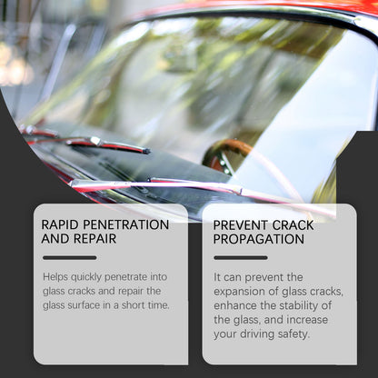 Glass Repair Kit Automotive Windshield Cracks Scratches Clear Vision Portable Adhesive