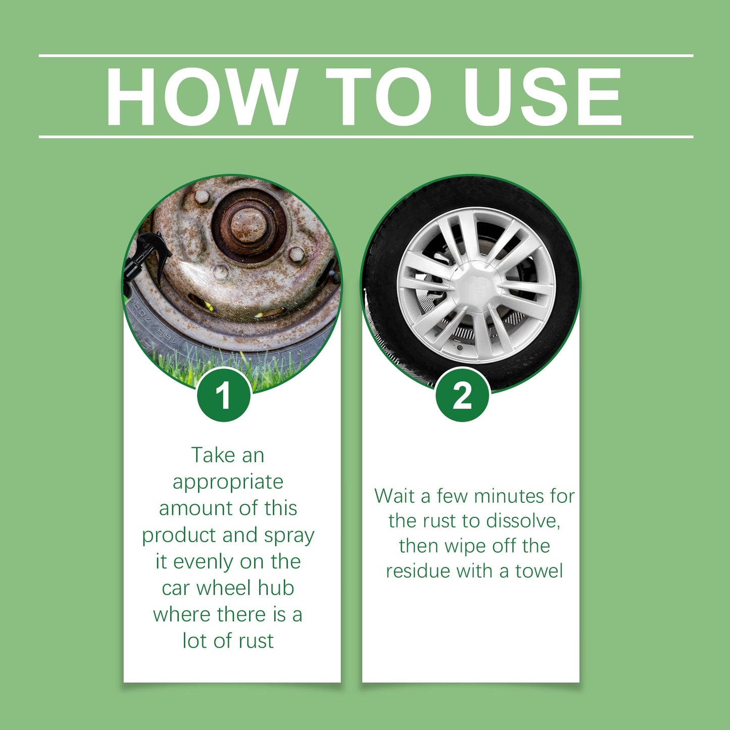 Wheel Hub Rust Removal Spray Car Wheel Cleaning Decontamination Rust Renovation Polishing Maintenance