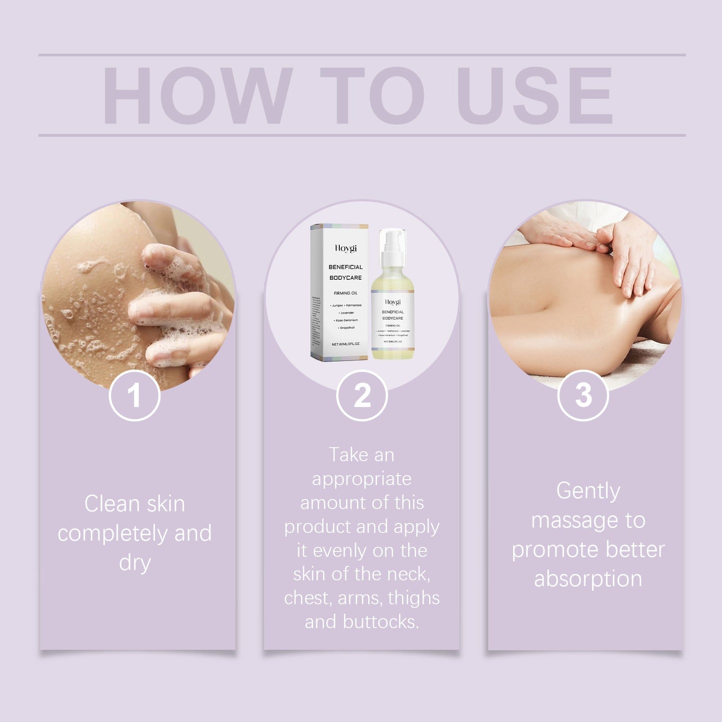 Body Care Oil, Gentle Moisturizing, Firming And Improving Skin Elasticity Body Massage Care Essential Oil