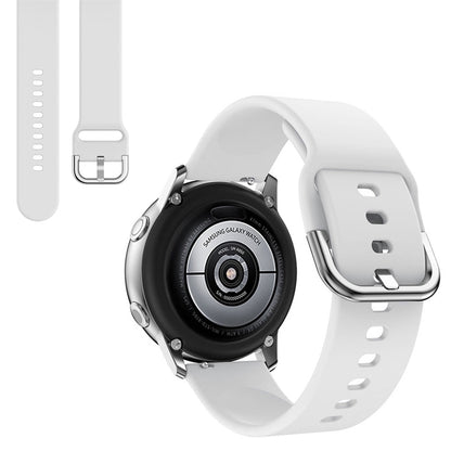 Suitable for Samsung Galaxy Watch Active2 Solid Color Silicone Strap 20/22mm Universal Strap