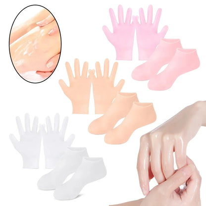 Silicone Socks Moisturizing Gel Socks Exfoliating and Preventing Dryness Spa Foot Care Tool Cracked Dead Skin Remove Protector