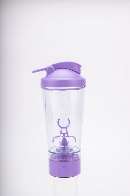 450ml Electric Stirring Cup Spiral Pattern Vortex Protein Powder Shake Cup Automatic Shake Cup Colorful Running Lantern