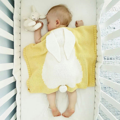 New Rabbit Ears Blanket Three Dimensional Rabbit Blanket Children's Knitted Blanket Baby Blanket