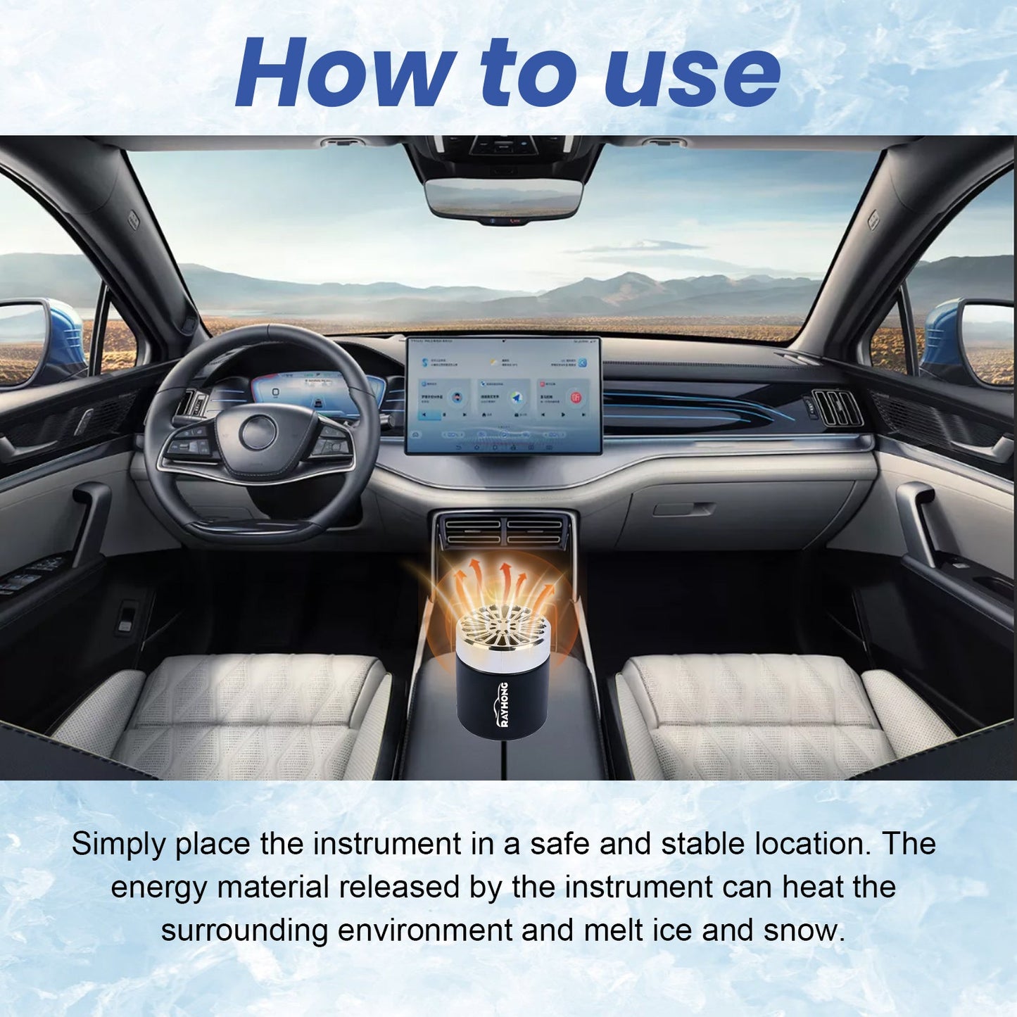 Snow Remover, Car Windshield Snow Melt Defogging Fast And Easy Deicing Heater