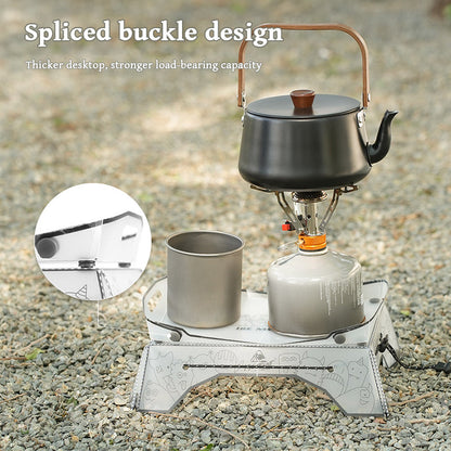 Folding Mini Table - Ultralight PP Camp Table & Tray (97g) Food-grade, Portable for Camping & Hiking Gear
